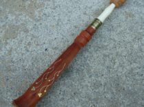Stering Silver Wire and Brass Inlayed Cherry Hex Call